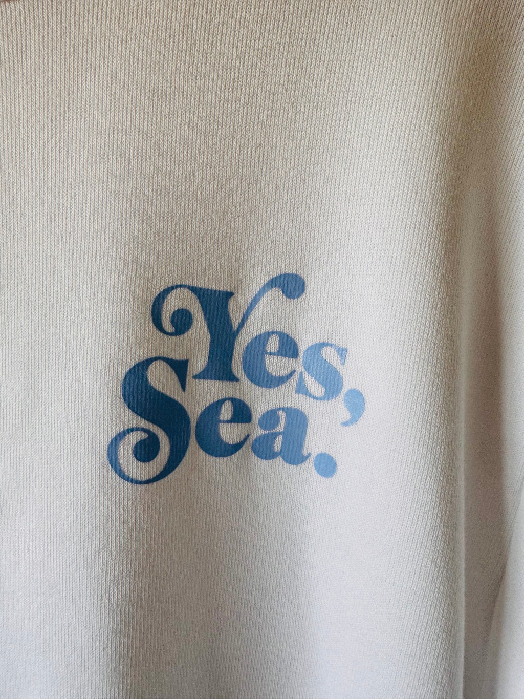 Yes, Sea. Crew Neck Sweatshirt - White