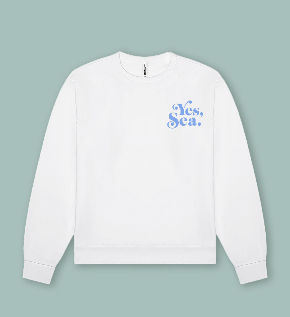 Yes, Sea. Crew Neck Sweatshirt - White
