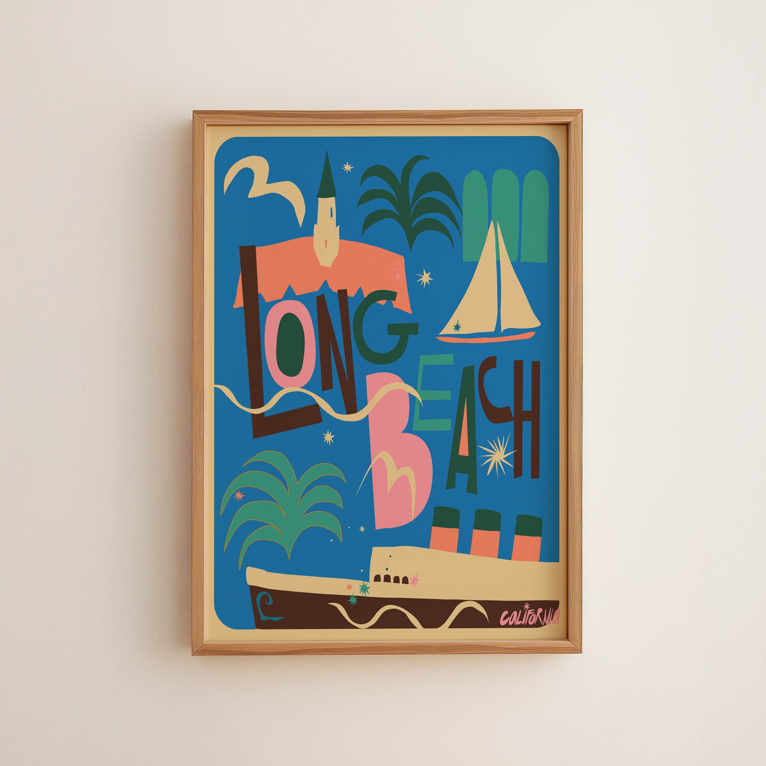 Shop Long Beach | Long Beach California Art Print | Yes, Sea Studio