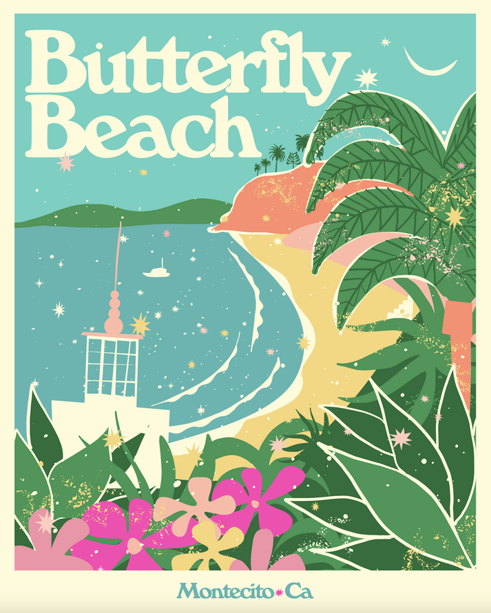 Shop Butterfly Beach Santa Barbara, California Art Print Yes, Sea Studio